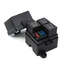 Load image into Gallery viewer, DC12V/24V Auto Car Truck 3 Way Fuse Holder Relay Holder Circuit Fuse Relay Holder 4-Pin or 5-Pin 40A 80A Relays
