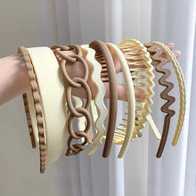 Load image into Gallery viewer, 9pcs/set Simple Versatile Non-slip Headband Multicolor Frosted Hair Hoop Hair Band Headwear Hair Styling Accessories for Women