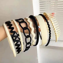 Load image into Gallery viewer, 9pcs/set Simple Versatile Non-slip Headband Multicolor Frosted Hair Hoop Hair Band Headwear Hair Styling Accessories for Women