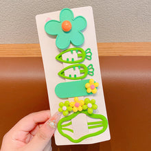 Load image into Gallery viewer, 6pcs/set Multicoloured Flower Hair Clip Bangs Hairpin Cute Cartoon Headwear Hair Styling Accessories for Children