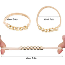 Load image into Gallery viewer, 3pcs/set Metal Chain Hair Rope Simple Versatile Durable Highly Elastic Alloy Rubber Band Hair Tie Headwear Hair Accessories