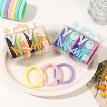 Load image into Gallery viewer, 10pcs/set Simple Mixed-color Hair Tie Soft Seamless Highly Elastic Durable Rubber Band Hair Rope Headwear Hair Accessories