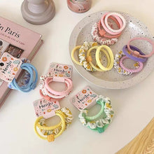 Load image into Gallery viewer, 4pcs/set Colorful Versatile Hair Tie Highly Elastic Durable Simple Rubber Band Hair Band Headwear Hair Accessories