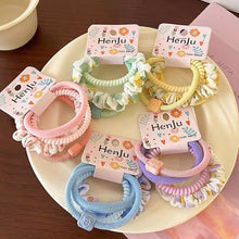 Load image into Gallery viewer, 4pcs/set Colorful Versatile Hair Tie Highly Elastic Durable Simple Rubber Band Hair Band Headwear Hair Accessories