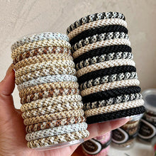 Load image into Gallery viewer, 15pcs/set Braided Highly Elastic Hair Tie Durable Multi-colored Thick High Ponytail Rubber Band Headwear Hair Accessories