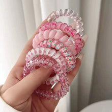 Load image into Gallery viewer, 6pcs/set Gradient Telephone Wire Hair Tie Seamless Versatile Translucent Rubber Band Headwear Hair Accessories for Women