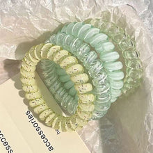 Load image into Gallery viewer, 6pcs/set Gradient Telephone Wire Hair Tie Seamless Versatile Translucent Rubber Band Headwear Hair Accessories for Women