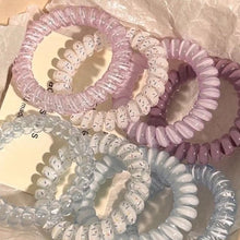 Load image into Gallery viewer, 6pcs/set Gradient Telephone Wire Hair Tie Seamless Versatile Translucent Rubber Band Headwear Hair Accessories for Women