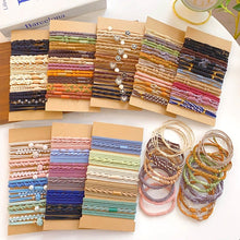 Load image into Gallery viewer, Multicolor Multistyle Hair Tie Set Simple Temperamental Highly Elastic Rubber Band Ponytail Hair Rope Headwear Hair Accessories