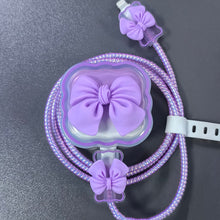 Load image into Gallery viewer, Charger Protector Cable Organiser For iPhone 15 14 11 13 18W 20W Charging Protection Cover Data Cable Management Cord Winder Kit
