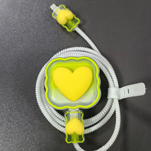 Load image into Gallery viewer, 4 in 1 Love Heart Charger Cable Protector Case For iPhone 15 14 11 16 18w 20w Charging Head Protective Cover Winder Accessories
