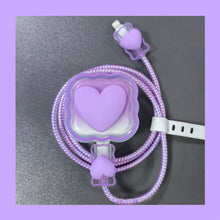 Load image into Gallery viewer, 4 in 1 Love Heart Charger Cable Protector Case For iPhone 15 14 11 16 18w 20w Charging Head Protective Cover Winder Accessories