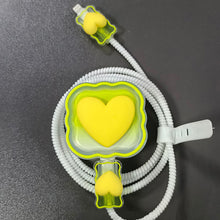 Load image into Gallery viewer, 4 in 1 Love Heart Charger Cable Protector Case For iPhone 15 14 11 16 18w 20w Charging Head Protective Cover Winder Accessories