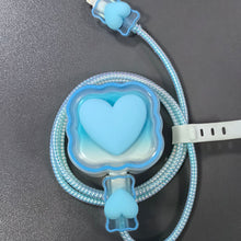 Load image into Gallery viewer, 4 in 1 Love Heart Charger Cable Protector Case For iPhone 15 14 11 16 18w 20w Charging Head Protective Cover Winder Accessories