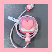 Load image into Gallery viewer, 4 in 1 Love Heart Charger Cable Protector Case For iPhone 15 14 11 16 18w 20w Charging Head Protective Cover Winder Accessories