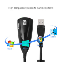 Load image into Gallery viewer, 5HV2 stereo 7.1 channel with cable sound card USB sound card Computer games dedicated external high-end sound card