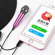 Load image into Gallery viewer, Portable 3.5mm Stereo Studio Mic KTV Karaoke Mini Microphone For Smart Phone Laptop PC Desktop Handheld Audio Microphone