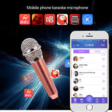 Load image into Gallery viewer, Portable 3.5mm Stereo Studio Mic KTV Karaoke Mini Microphone For Smart Phone Laptop PC Desktop Handheld Audio Microphone