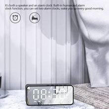 Load image into Gallery viewer, G50 Wireless Bluetooth Speaker with FM Mini Card Mirror Alarm Clock Audio Stall Receiving K Voice Prompt