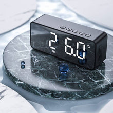 Load image into Gallery viewer, G50 Wireless Bluetooth Speaker with FM Mini Card Mirror Alarm Clock Audio Stall Receiving K Voice Prompt