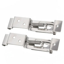 Load image into Gallery viewer, 2Pcs Stainless Steel Car Rectangular License Plate Spring Loaded Bracket Cars Frame Holder Clamps Trailer Number Plate Clips