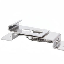 Load image into Gallery viewer, 2Pcs Stainless Steel Car Rectangular License Plate Spring Loaded Bracket Cars Frame Holder Clamps Trailer Number Plate Clips