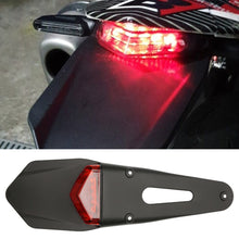 Load image into Gallery viewer, Universal Motorcycle Rear Fender License Plate Holder With LED Tail Light Brake Lamp For Enduro Motocross Dirt Bike Accessories