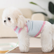 Load image into Gallery viewer, Spring and Autumn Dog Clothes Teddy Classic Striped Vest Bichon Leashable T-Shirt Yorkie Cool Pullover Pet Supplies