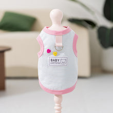 Load image into Gallery viewer, Spring and Autumn Dog Clothes Teddy Classic Striped Vest Bichon Leashable T-Shirt Yorkie Cool Pullover Pet Supplies
