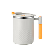 Load image into Gallery viewer, Portable Double-layer Anti-scalding Coffee Mug 304 Stainless Steel Water Cup with Handle and Cover Leak-proof Thermos Cups Mugs