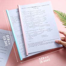 Load image into Gallery viewer, 10PCS/Set A4 Transparent Folder Thickened Plastic Folder File Waterproof Test Paper Storage Bag Office Document Classification Stationery