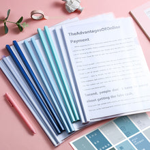 Load image into Gallery viewer, 10PCS/Set A4 Transparent Folder Thickened Plastic Folder File Waterproof Test Paper Storage Bag Office Document Classification Stationery