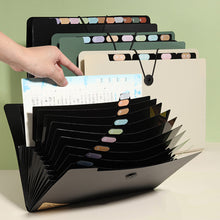 Load image into Gallery viewer, 8 Layers A4 File Folder Storage Test Paper Desktop Tool Organ Bag Office Business School Student Supplies Sorting Stationery