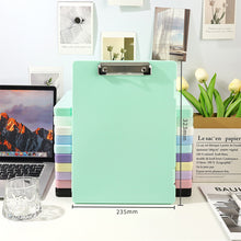 Load image into Gallery viewer, A4 Plastic File Box Folder Storage Multi-Purpose Desktop Test Paper Organizer Document Board Folder Storage Box Writing Board Office