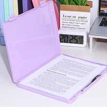 Load image into Gallery viewer, A4 Plastic File Box Folder Storage Multi-Purpose Desktop Test Paper Organizer Document Board Folder Storage Box Writing Board Office