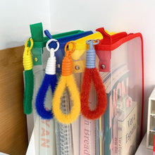 Load image into Gallery viewer, Ins Colorful Dopamine A4 Transparent Zipper Large Handbag File Folder Cute Document Storage Bag Book Storage Office Stationery Gift