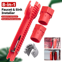 Load image into Gallery viewer, 8 in 1 Multi-Functional Bathroom Sanitary Wrench Kitchen Sink Pipe Faucet And Sink Installation Repair Tool Home Maintenance
