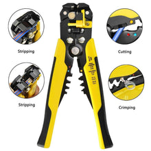 Load image into Gallery viewer, Electrician Multifunctional Pliers Crimper Cable Cutter Wire Tool Cable Wire Stripper Cutter Automatic Stripping Plier Hand Tool