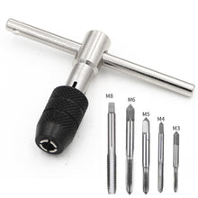 Load image into Gallery viewer, T-type M3-M8 6PCS/Set Hand Tap Wrench Set Screw Thread Plug T-shaped Tool Threading tool Hardware Tap Wrench Maintenance Service Tool