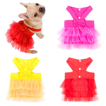 Load image into Gallery viewer, Pet Dog Dresses for Small Dog Girl Pet Supplies Party Clothes Photo Props Pet Costume Dog Clothes Tutu Shirt Puppy Skirt