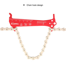 Load image into Gallery viewer, 1PC Multi-Functional Bicycle Chain Measuring Ruler Chain Wear Detection Tool Length Diameter Test Calipers