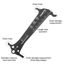 Load image into Gallery viewer, 1PC Multi-Functional Bicycle Chain Measuring Ruler Chain Wear Detection Tool Length Diameter Test Calipers