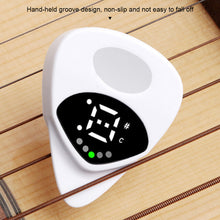 Load image into Gallery viewer, 1PC 2-IN-1 Guitar Pick Tuner Bass and Ukulele 12-Tone Equal Temperament Tuner