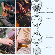 Load image into Gallery viewer, 1PC 2-IN-1 Guitar Pick Tuner Bass and Ukulele 12-Tone Equal Temperament Tuner