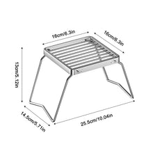 Load image into Gallery viewer, 1PC 16*16CM Multifunctional Collapsible Stainless Steel Gas Rack Outdoor Camping Barbecue Kettle Rack