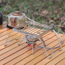 Load image into Gallery viewer, 1PC 16*16CM Multifunctional Collapsible Stainless Steel Gas Rack Outdoor Camping Barbecue Kettle Rack