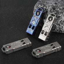 Load image into Gallery viewer, 2-IN-1 Outdoor Adventure High-Decibel Titanium Explosive Whistle EDC Extended Design Compass With Hanging Holes
