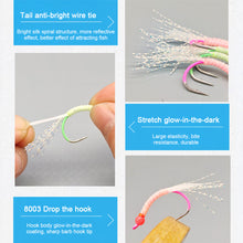 Load image into Gallery viewer, 5PCS Sea Fishing Fluorescent Yellow Fish Hooks Without Barrier Barbs Designed Night Fishing Gear Supplies