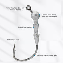 Load image into Gallery viewer, 5PCS Lure Fire Basto Hooks Lightweight Micro Reinforcement Lead Head Hook Black Pit Lure Fishhook