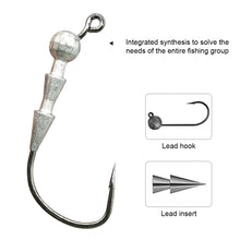 Load image into Gallery viewer, 5PCS Lure Fire Basto Hooks Lightweight Micro Reinforcement Lead Head Hook Black Pit Lure Fishhook